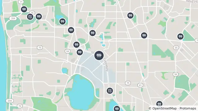 Map of Mitchell Fwy Northbound Between Hutton St And Stephenson Av - Upgrades and nearby items