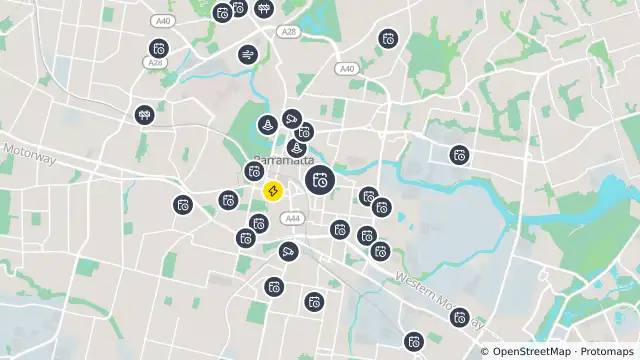 Map of Planned Power Outage — Parramatta and nearby items