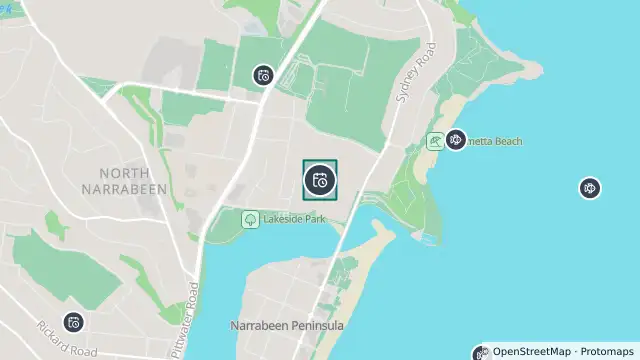 Map of Planned Power Outage — North Narrabeen and nearby items