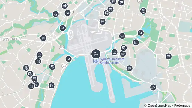 Map of General Holmes Drive (Mascot) and nearby items