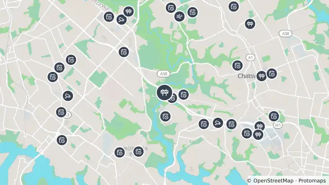 Map of Scheduled Roadwork Maintenance — Lane Cove Tunnel, Macquarie Park To Artarmon and nearby items