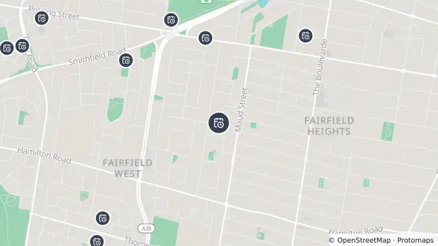 Map of Planned Power Outage — Fairfield West and nearby items