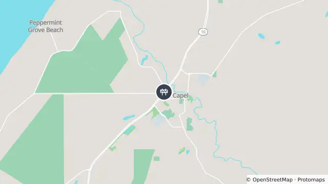 Map of Bussell Hwy, Capel - Northbound & Southbound Lanes - Intersection Upgrades At Boyanup Capel Rd, Capel Dve, Halls Rd, James Rd, Stirling Rd, Mallokup Rd, Spurr St & Tuart Dve and nearby items