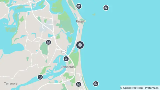 Map of Drone Surveillance Location — Dreamtime Beach and nearby items