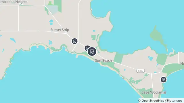 Map of Planned Power Outage — Surf Beach and nearby items