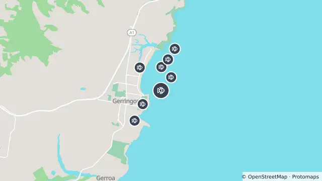 Map of Drone Surveillance Location — Werri and nearby items