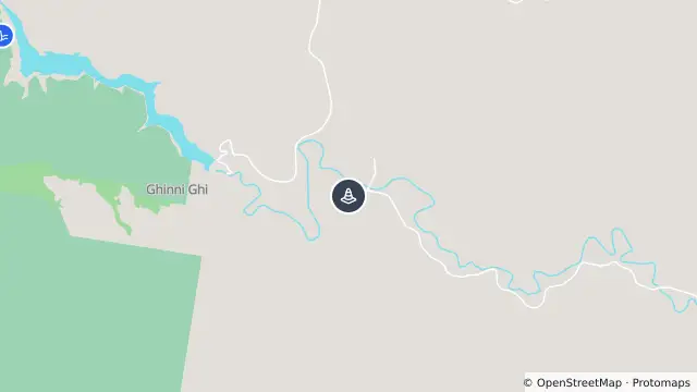 Map of Hazard Landslide — Iron Pot Creek Road, Ghinni Ghi and nearby items