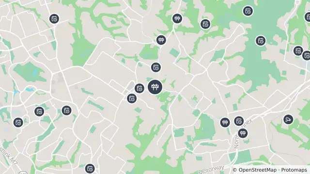 Map of Scheduled Roadwork Line Marking — Castle Hill Road, Castle Hill and nearby items