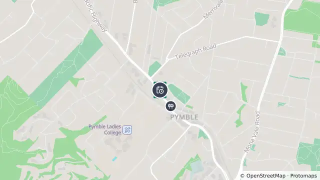 Map of Planned Power Outage — Pymble and nearby items