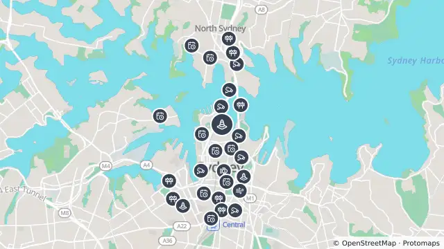 Map of Halloween Festival — George Street, Hickson Road, The Rocks and nearby items
