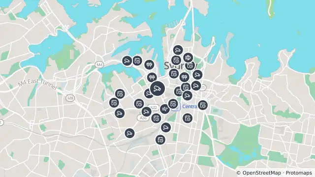 Map of Harris Street (Ultimo) and nearby items