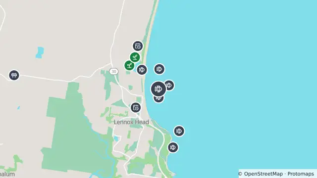 Map of Smart Drumline Location — Lennox Head and nearby items
