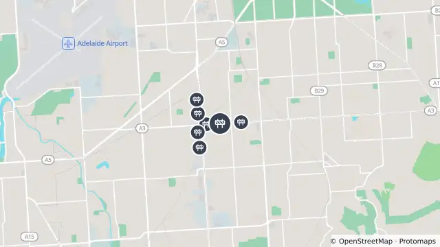 Map of Torrens To Darlington - Civil Works — Cross Road, Clarence Park and nearby items