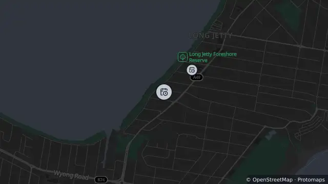Map of Planned Power Outage — Long Jetty and nearby items