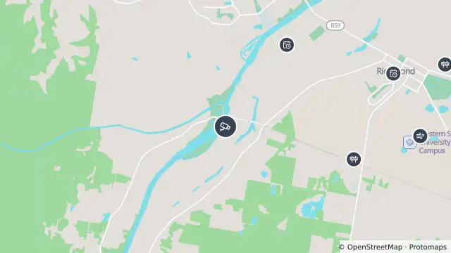 Map of Yarramundi Bridge (Thermal Image) and nearby items