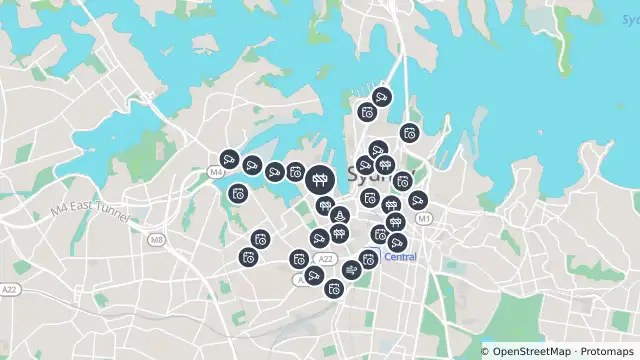 Map of Scheduled Roadwork Crane Movement — Pyrmont Street, Ultimo and nearby items