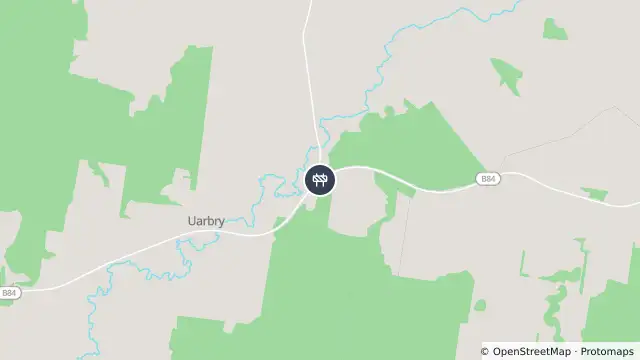 Map of Scheduled Roadwork — Golden Highway, Uarbry and nearby items