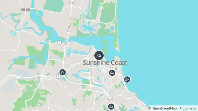 Map of Maroochydore - Duporth Avenue & Beach Road - North and nearby items