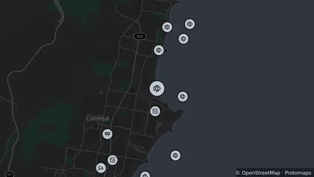 Map of Drone Surveillance Location — Bellambi Beach and nearby items