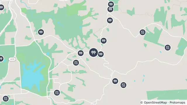 Map of Detours — Black Road, Flagstaff Hill and nearby items