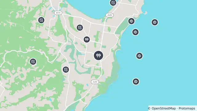 Map of Scheduled Roadwork — Vista Parade, Bateau Bay and nearby items