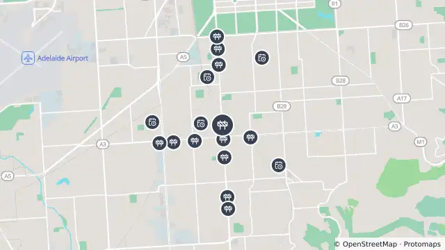 Map of Paving — Goodwood Road, Kings Park and nearby items