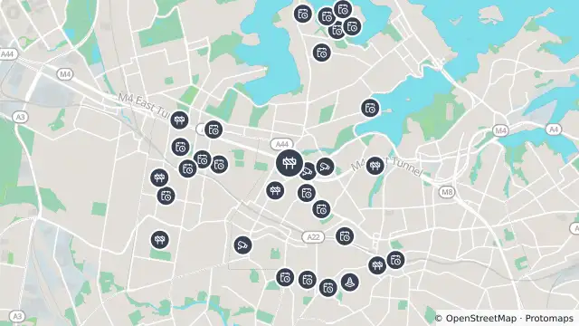 Map of Scheduled Roadwork Maintenance — M4 Motorway, Haberfield To Rozelle and nearby items