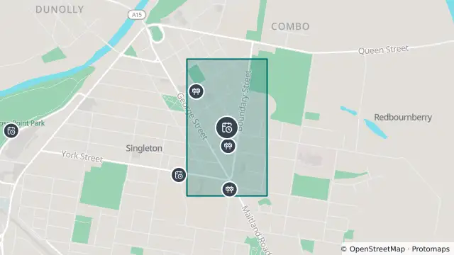 Map of Planned Power Outage — Singleton and nearby items