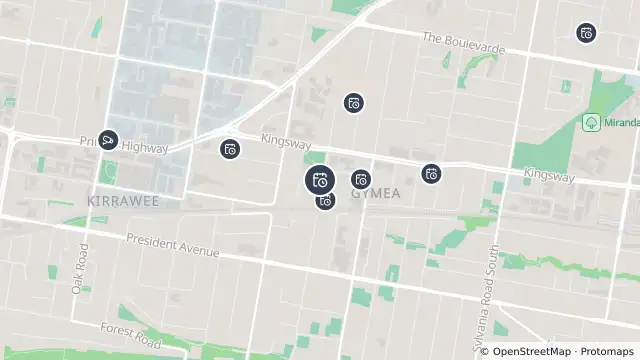 Map of Planned Power Outage — Gymea and nearby items