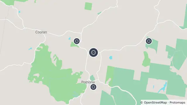 Map of Pomona - Boreen Road (Louis Bazzo Drive) At Cooroora Creek and nearby items