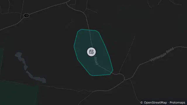 Map of Planned Power Outage — Verrierdale and nearby items