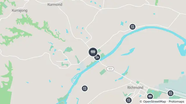 Map of Scheduled Roadwork New Richmond Bridge Upgrade Stage 2 — Bells Line Of Road, Richmond and nearby items