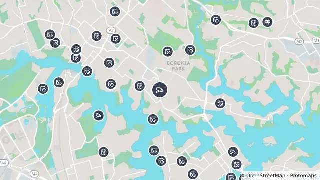 Map of Victoria Road (Gladesville) and nearby items
