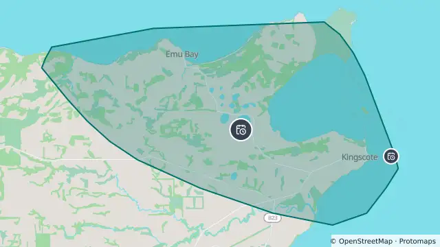 Map of Planned Power Outage — Bay Of Shoals And Surrounds and nearby items