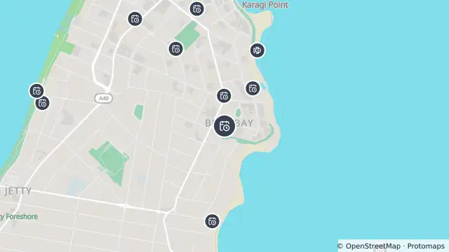 Map of Planned Power Outage — Blue Bay and nearby items