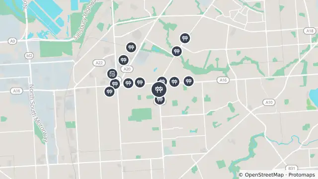 Map of Asphalt Works — Hampstead Road, Clearview and nearby items