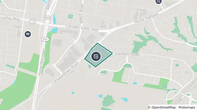 Map of Planned Power Outage — Glenfield and nearby items
