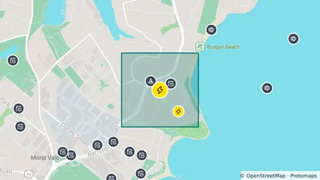 Map of Power Outage — Mona Vale, Newport and nearby items