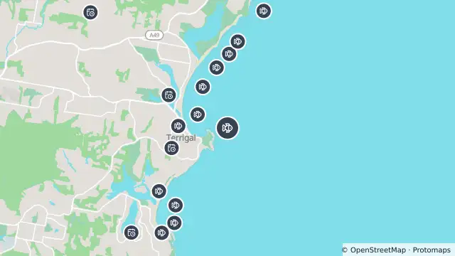 Map of Smart Drumline Location — Terrigal and nearby items