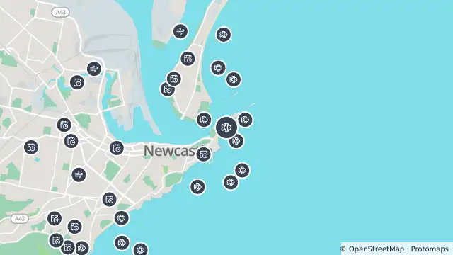 Map of Drone Surveillance Location — Nobbys Reef and nearby items
