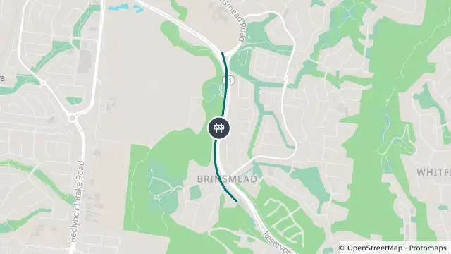 Map of Roadworks — Cairns Western Arterial Road (Brinsmead Road) — Brinsmead and nearby items