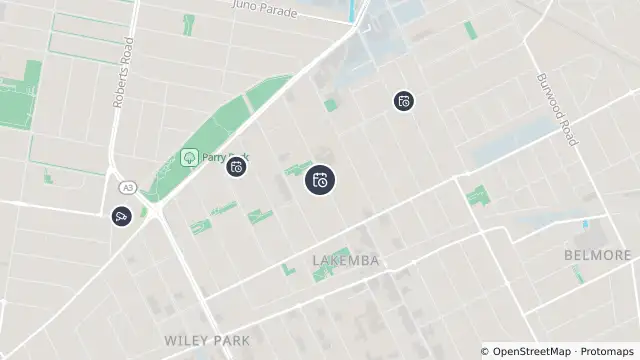 Map of Planned Power Outage — Lakemba and nearby items