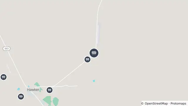 Map of Miscellaneous Works — Flinders Ranges Way, Hawker and nearby items