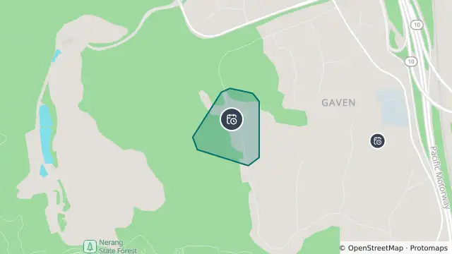 Map of Planned Power Outage — Gaven and nearby items