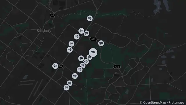 Map of Mowing — Bridge Road, Salisbury East and nearby items