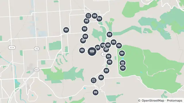 Map of Mowing — Belair Road, Belair and nearby items