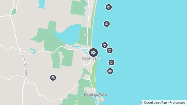 Map of Drone Surveillance Location — Cabarita Beach and nearby items