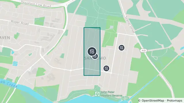 Map of Planned Power Outage — San Remo and nearby items