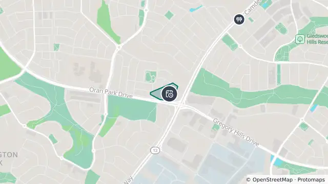 Map of Planned Power Outage — Oran Park and nearby items