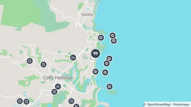 Map of Scheduled Roadwork Utilities — Myres Road, Coffs Harbour and nearby items